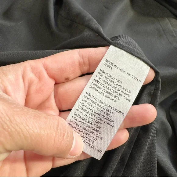 Chico’s Women’s Ruched Sleeve Blazer Open Front Lined Office in Black 2/US 12 - Picture 9 of 14